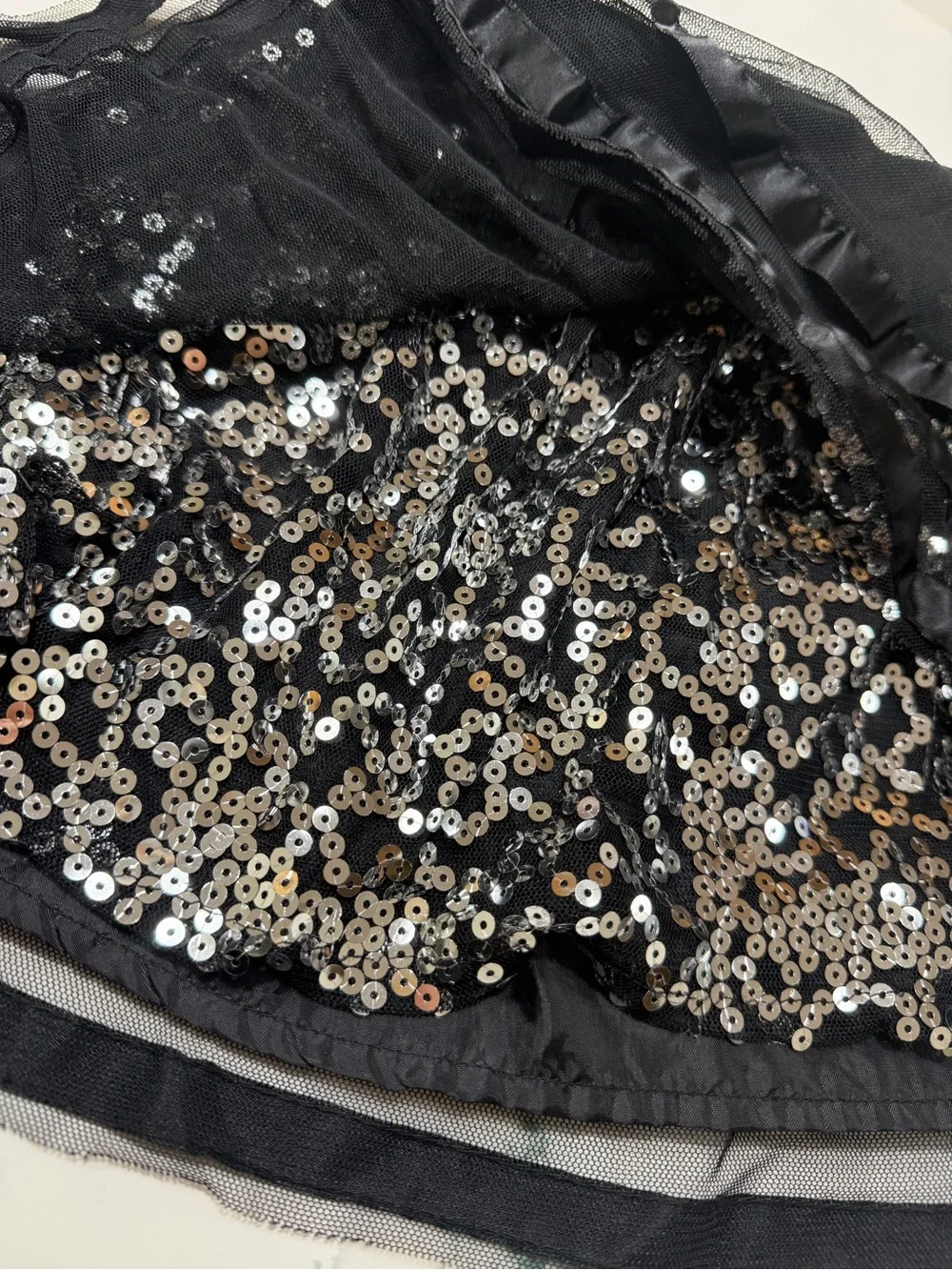Justice Sequined & Tulle Skirt